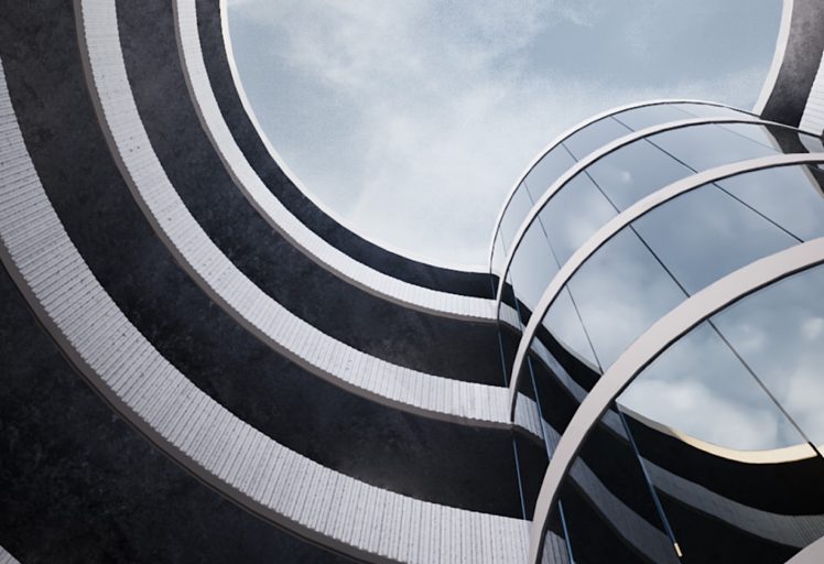 Atmosphere 3D Architecture Model - view to the sky