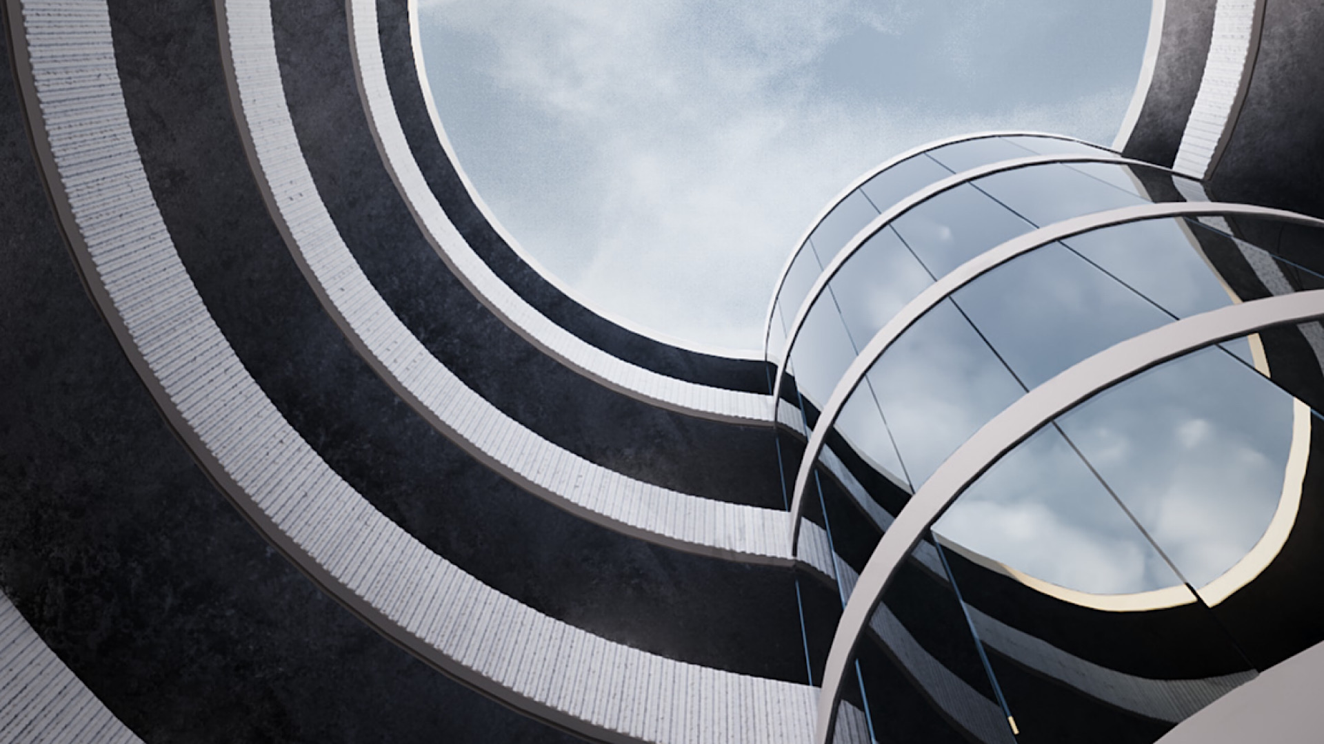 Atmosphere 3D Architecture Model - view to the sky